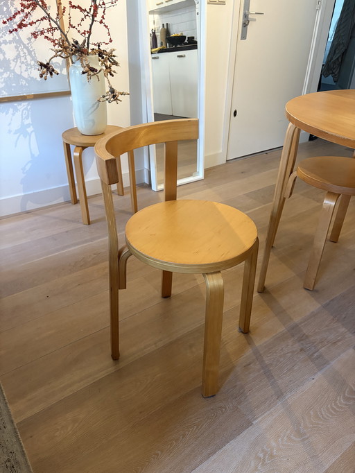 Vintage tafel en stoelen in de stijl van Alvaro Arket.