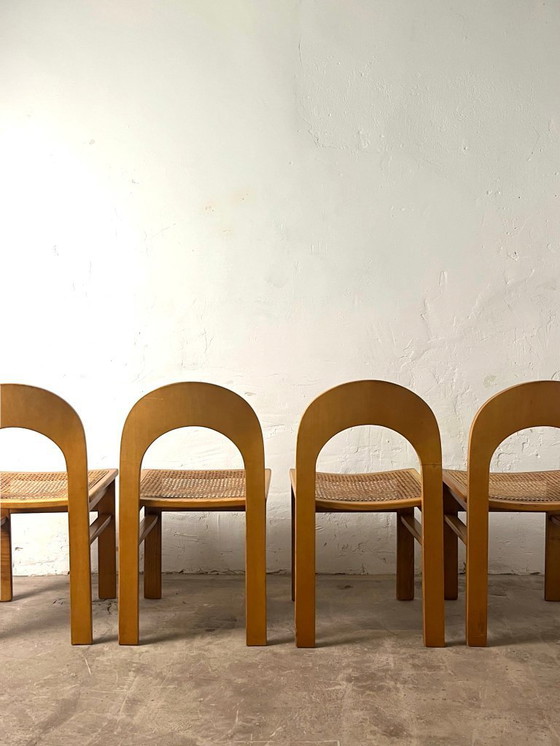 Image 1 of Set of four Arcadia cane chairs by Tagliabue di Cascina Armata, 1970-80