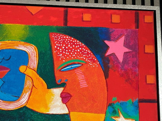 Image 1 of Serigrafía de gran formato de Clemens Briels sobre un terragrama.