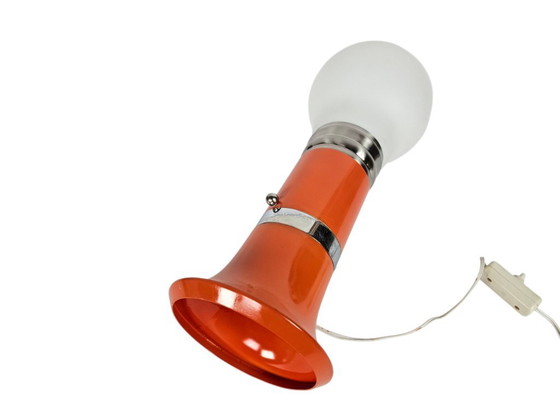 Image 1 of 'Bulb Light' - Tischlampe - Metall - Glas - Italien - 70'S