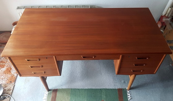 Image 1 of Mid Century Deense Teakhouten Schrijftafel, 1960S