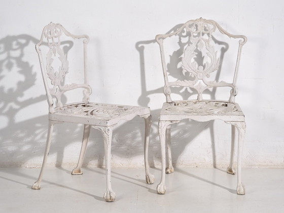 Table et chaises de jardin vintage blanches (c.1950). Ensemble de 5 pièces – Ensembles de jardin, Aluminium (photo 31 of 40)