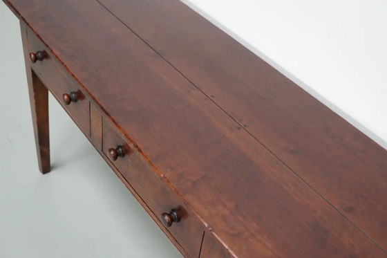 Image 1 of Tavolino rustico inglese in legno di ciliegio, anni '50