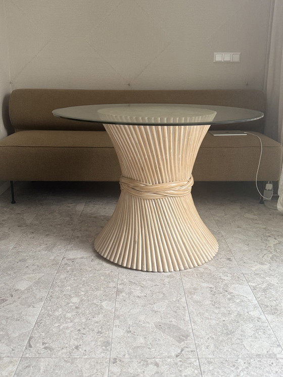 Image 1 of Sheaf of wheat dining table dia 105cm Vivai del Sud Crespi