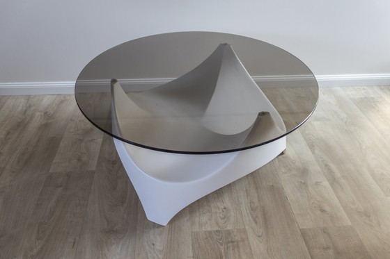 Image 1 of Tavolino da caffè Space Age - Opal Möbel - 1960 - poliestere e vetro fumé