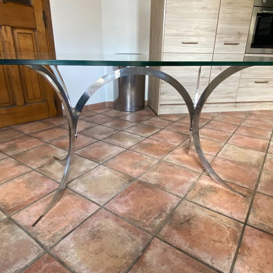 Image 1 of Table Boris Tabacoff pour CHRISTOFLE. 1970. Space age.