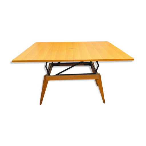 Scandinavian Convertible Coffee Table in Light Wood, 1960s – salontafels, Metal