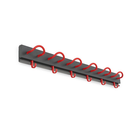 Image 1 of Black and red coat stand by Anna Castelli for Kartell, 1970s