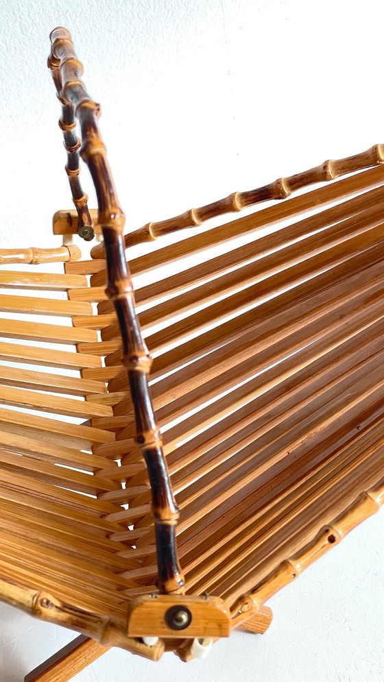 Image 1 of Hout en bamboe VINTAGE CHIC FOLDING TABLE BASKET