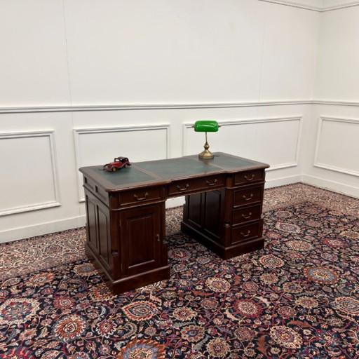Scrivania Classica Inglese – bureau, Leather, Wood