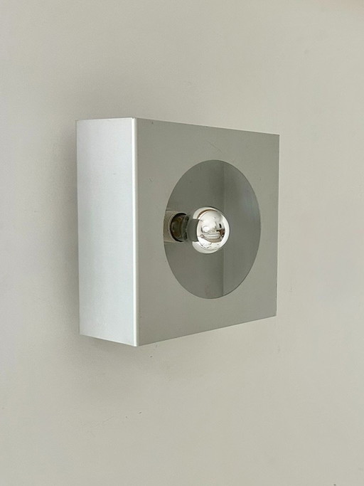 Vintage-Wandleuchte von Guy Bertrand für Disderot, eloxiertes Aluminium, Frankreich 1969 – wandlampen, Metal