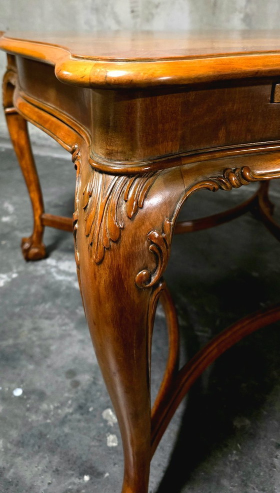 Image 1 of Salontafel of speeltafel in Regency/Lodewijk XV-stijl - 20e eeuw