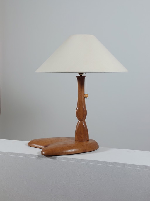 Magnifique lampe de table Art Déco organique sculptée à la main