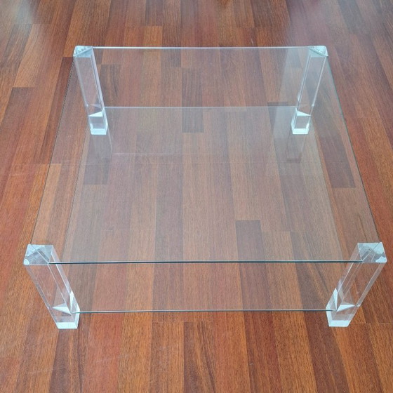Image 1 of Coffee Table - Glass and Plexiglas - Timeless Design