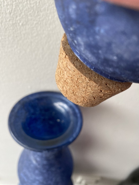 Giant Blue Glass Bottle Handmade in Spain – Decorative Objects (photo 3 of 15)