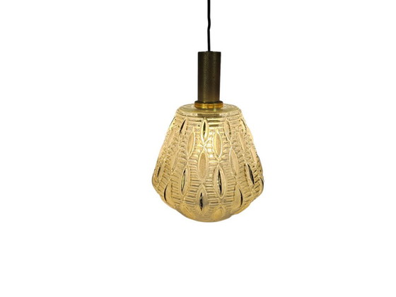 Image 1 of Hollywood Regency - design Rupert Nikoll - pendant lamp - crystal - brass - 1950s