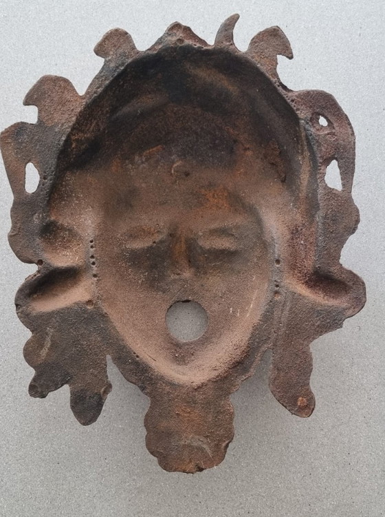 Fontijnmasker - Tuinornament – Tuinaccessoires, Cast Iron, Iron (photo 4 of 7)