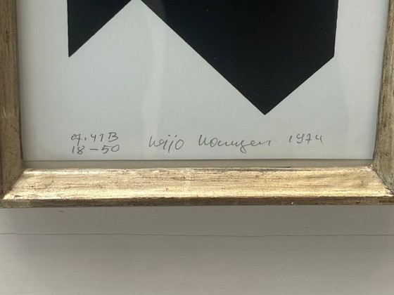 Image 1 of Geometrische compositie van Heijo Hangen, 1974