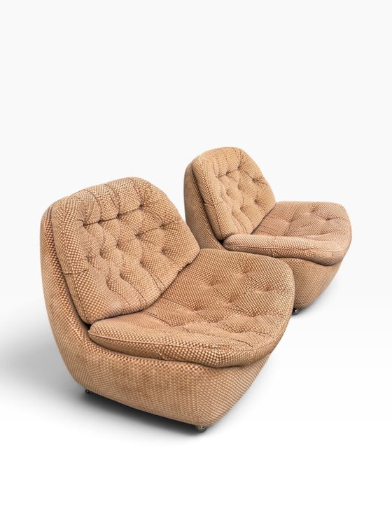 Set of 2 1970s Minotti Italy lounge chairs., Adjustable recliner chair (photo 11 of 13)