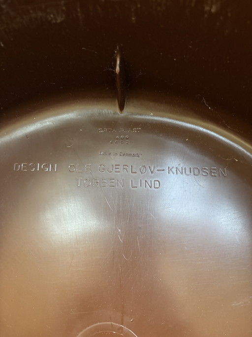 Fauteuil lounge et table d'appoint Skopa par Ole Gjerlov Knudsen & Torben Lind pour IKEA, années 1970