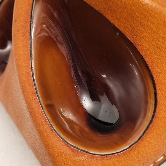 Image 1 of Longchamp leather pipe holder, 1950s-60s, Made in France