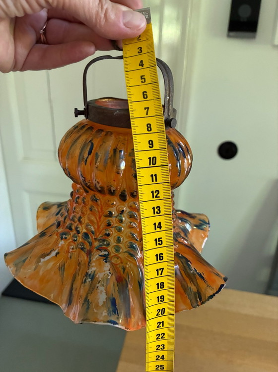 Vintage Tulip Pendant Lamp – Glass, Metal (photo 3 of 5)