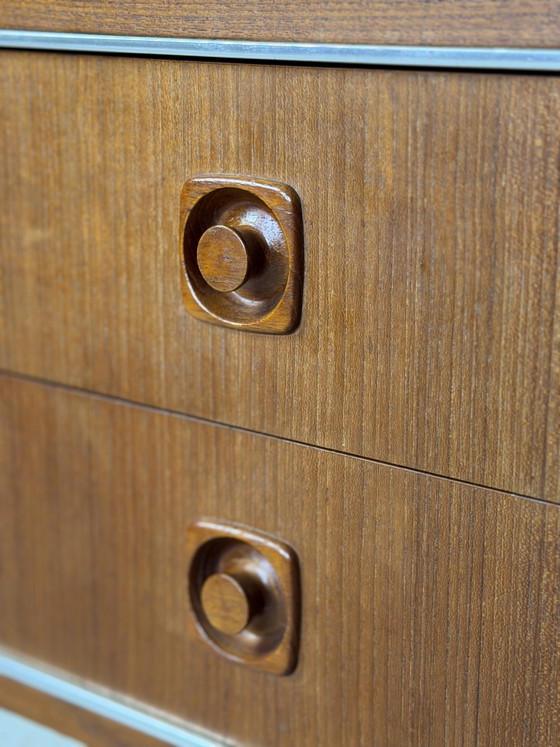 Credenza bassa vintage con 4 cassetti – anni '70 – Credenze, Wood (photo 10 of 13)