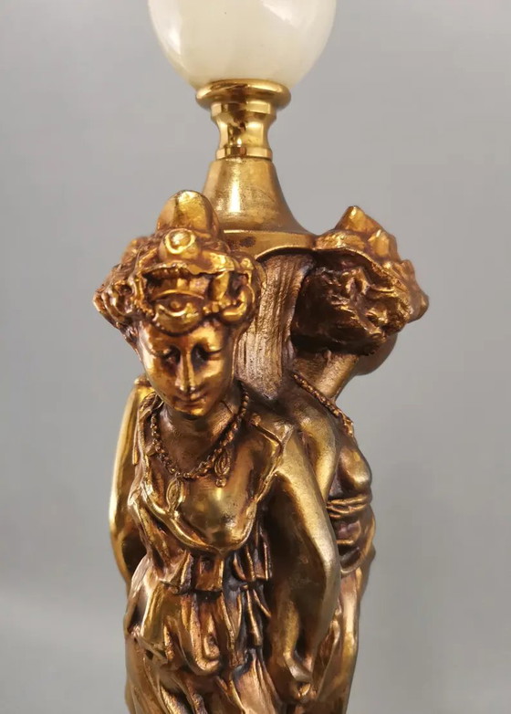 Image 1 of Vintage Deknudt 3 graces table lamp