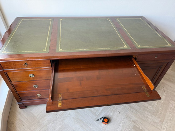 Scrivanie antica in mogano con pelle verde – Legno (photo 8 of 11)