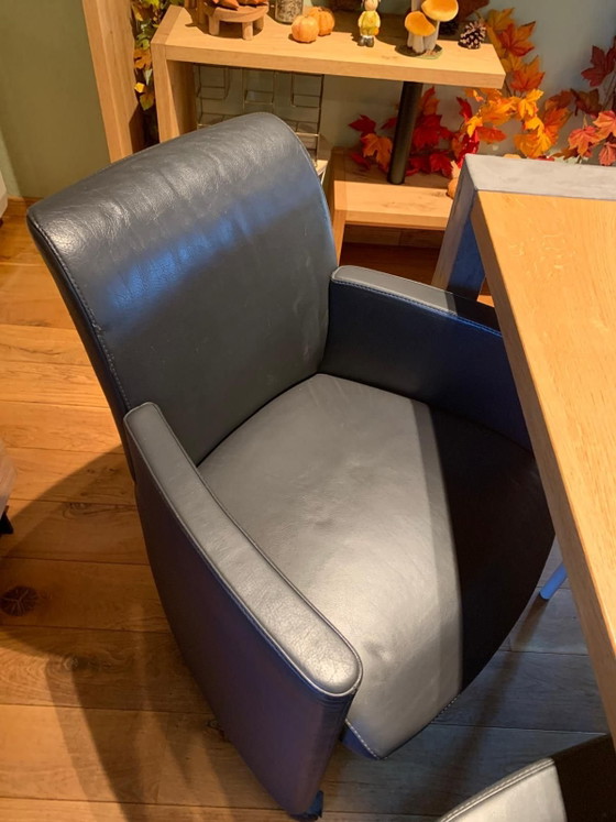 6 quantissimo fauteuils van LEOLUX – Eetkamerstoelen, Leer (photo 3 of 5)
