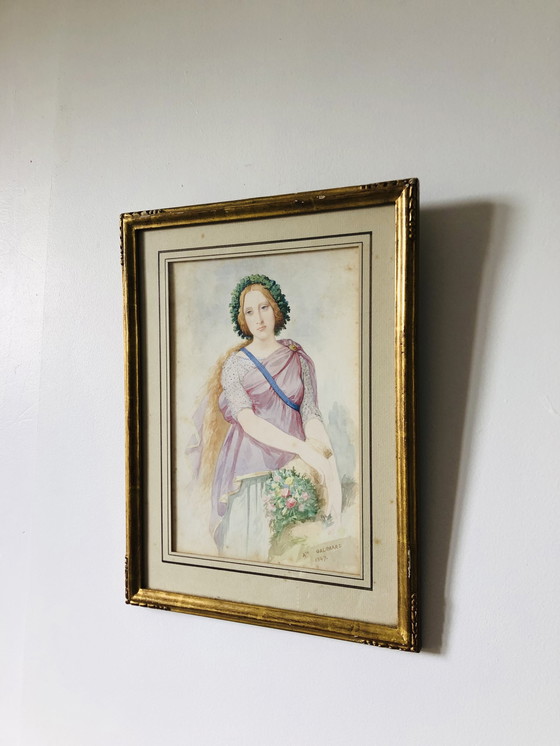 Image 1 of Ritratto ad acquerello di Auguste Galimard (1813-1880)