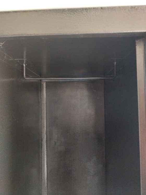 Image 1 of Vintage locker, old 2-door metal wardrobe, clothes rack