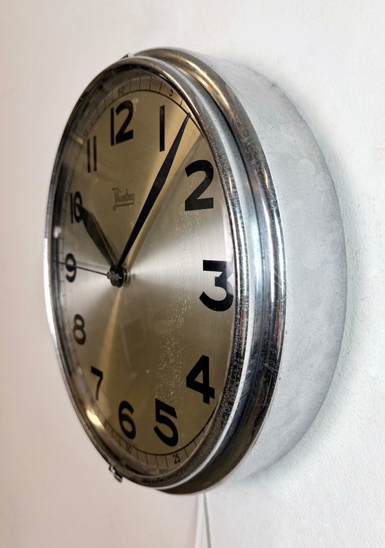 Image 1 of Vintage German Electric Wall Clock from Palmtag, 1960s