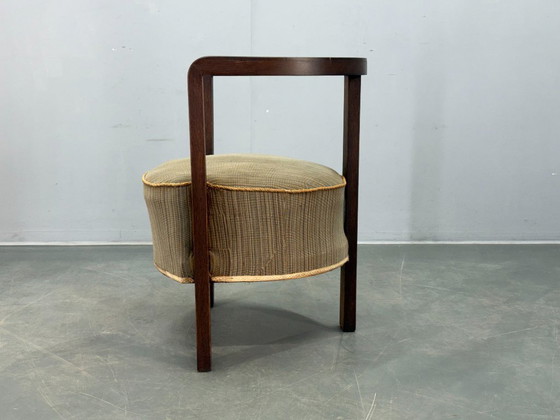 Image 1 of Sillón Art Déco checo de roble macizo de la década de 1930