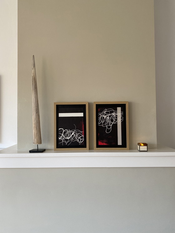 Image 1 of “Chaos Called Life” - Diptych 21x30 (A4) including frame