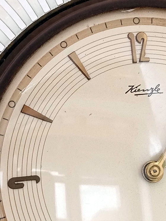 Image 1 of Heinrich Moller design Kienzle years '30 minimal neoclassic desk clock decò 8 days