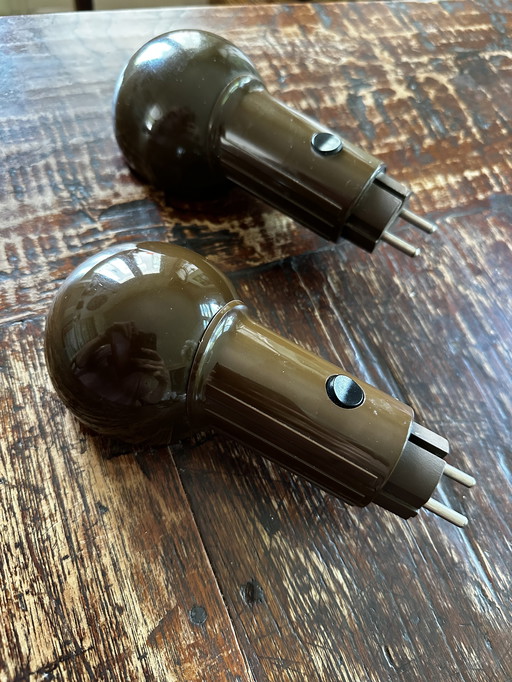 Bendt Hansen DL Lampes à poser danoises 2x 70s Brown