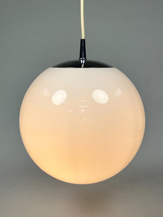 Image 1 of Vintage Glazen Bollamp / Hanglamp, Peill & Putzler, Duitsland 1960's