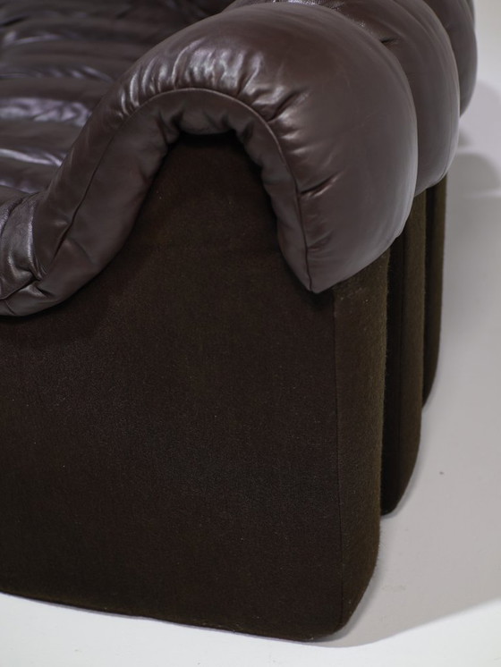 Image 1 of Divano DS-600 Non-Stop Snake De Sede anni '70 in pelle marrone
