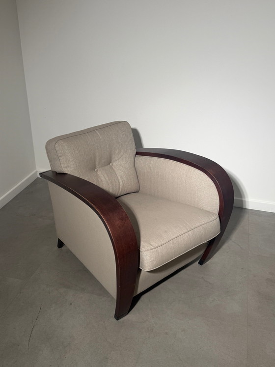 Fauteuil lounge Art Déco – Fauteuil sculptural en bois courbé – Wood (photo 6 of 6)