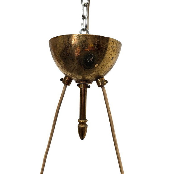 Image 1 of Vintage Franse dubbele hanglamp, circa jaren 50