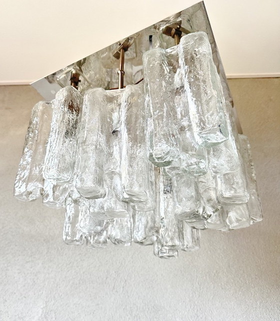 Vintage Kalmar Granada lamp, Ceiling lights, Glass, Chrome, Silver (photo 6 of 14)