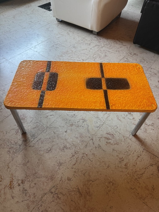 Salontafel toegeschreven aan Juliette Belartie – Epoxyhars – Circa 1970