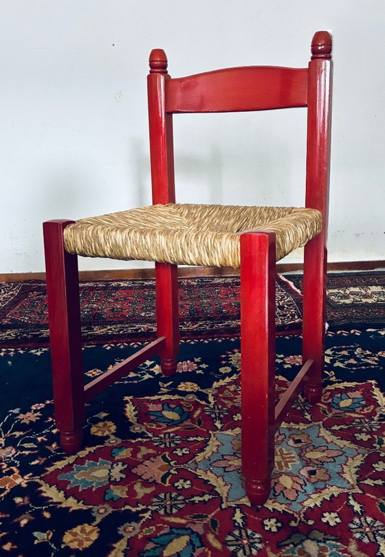 Set di 4 Sedie italiane Mid Century / Folk – Nello stile di Carimate / Vico Magistretti – Anni '60/'70 (photo 3 of 8)