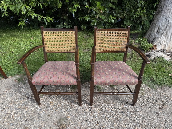 Image 1 of Antieke  mahonie en eiken stoelen –  deels Reprodux
