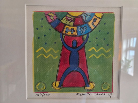 Aschwin Breur Druck, 2007, Lithographien & Drucke, Papier, Holz, Mehrfarbig, Modern (Foto 4 von 5)