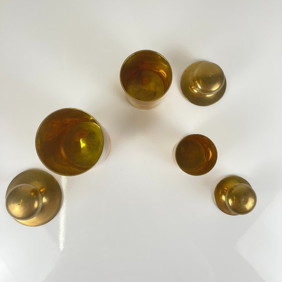 Set di 3 scatole vintage in ottone dorato, anni '60-'70 – Oggetti decorativi, Brass (photo 3 of 13)
