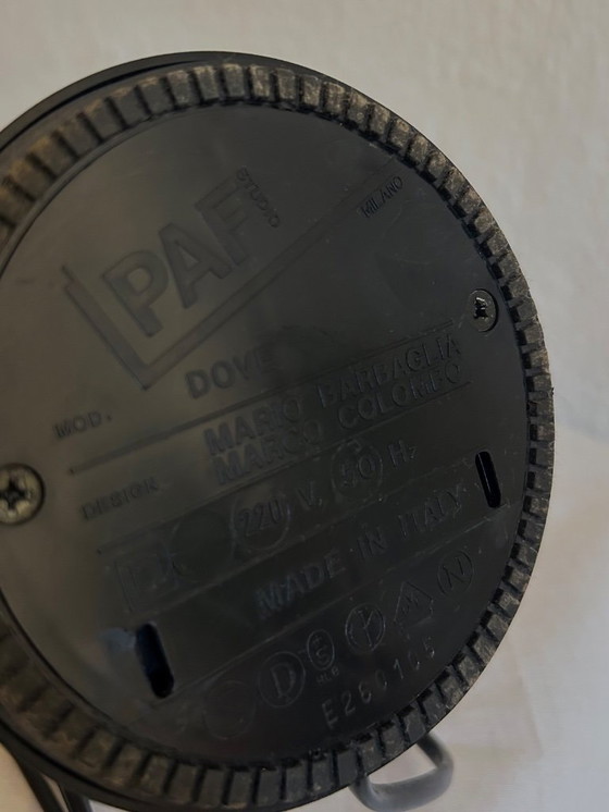 Image 1 of Lampada da scrivania originale Dove nera di Marco Colombo e Mario Barbaglia per PAF Studio.