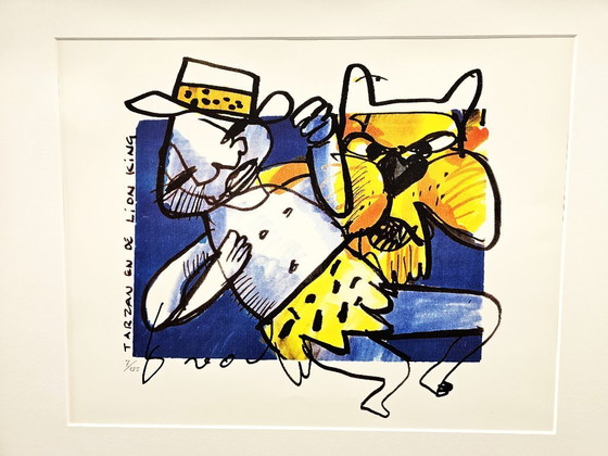 Image 1 of Herman Brood - Serigrafia di Tarzan e il Re Leone