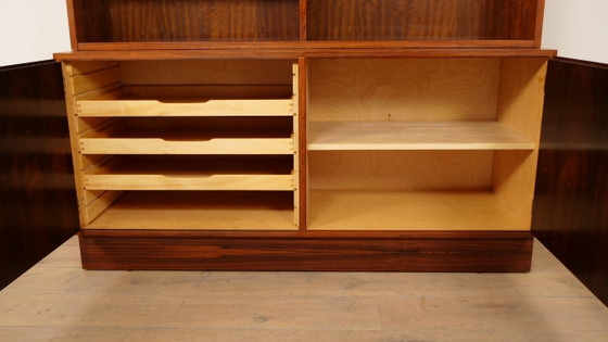Image 1 of Buffet haut vintage | Bibliothèque | Armoire à disques | Palissandre | Hundevad pour Omann Jun